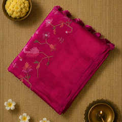 Tussar Saree with Intricate Embroidery