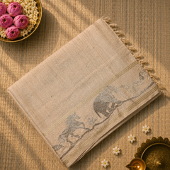 Tussar Silk Saree with Embroidery