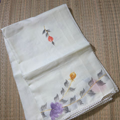 Cotton Kota Saree with Digital Print and Embroidery