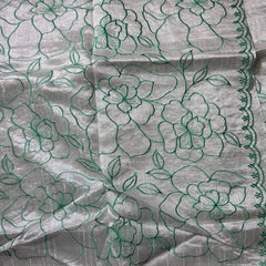Ivory Pure Chanderi with all over Thread work