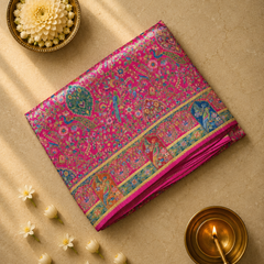 Pure Crepe Saree with Stunning Brocade Weaving