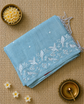 Linen Zari Saree with Pretty Bird Embroidery