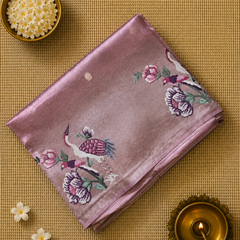 Pure Kore Tissue Saree with Petit Point Embroidery
