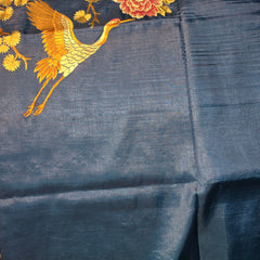 Pure Raw Silk Saree with Embroidery