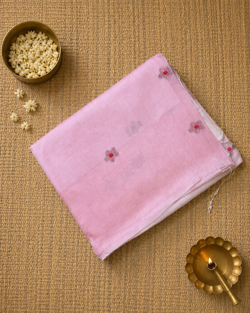 Pure Organza Handloom Dual Shaded Saree