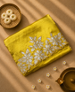 Pure Dola Silk Saree with Placement Applique Work