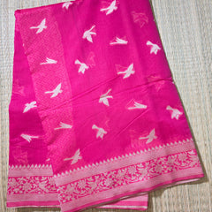 Pure Muslin Cotton Jamdani Saree with Rich Pallu