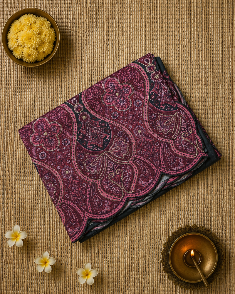 Tussar Silk Saree with Exclusive Applique Work