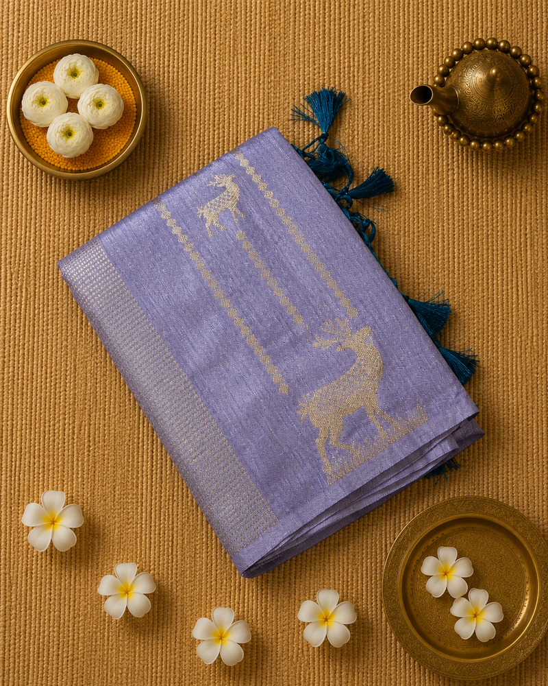 Soft Viscose Jute Saree with Rich Pallu