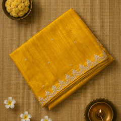 Tussar Silk Saree with Classic Embroidery