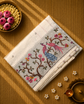 Pure Raw Silk with 10 inch Paithani Border in German Silver