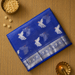 Pure Kota Doria Saree with Bird Motifs