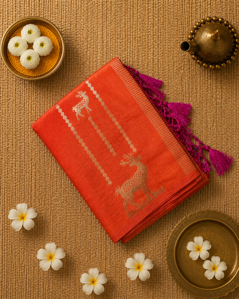 Soft Viscose Jute Saree with Rich Pallu