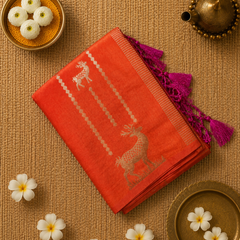 Soft Viscose Jute Saree with Rich Pallu