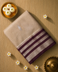 Premium Semi Mysore Crepe Saree with Vintage Checks and Rich Pallu