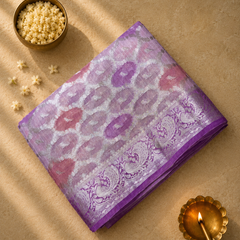 Pure Kota Doria Saree in Rangkat Weaving