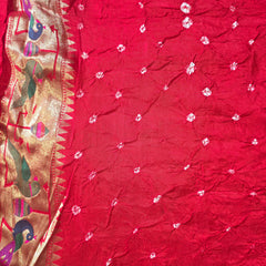 Bandhani Saree with Pithani Border