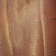 Tussar Saree with Vertical Zari Weaving and Rich Pallu