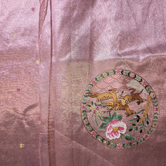 Pure Kora Tissue Saree with Beautiful Embroidery