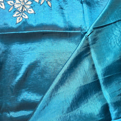 Pure Dola Silk Saree with Placement Applique Work