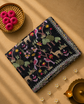 Pure Raw Silk Saree with all over Embroidery