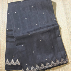 Tussar Silk Saree with Classic Embroidery