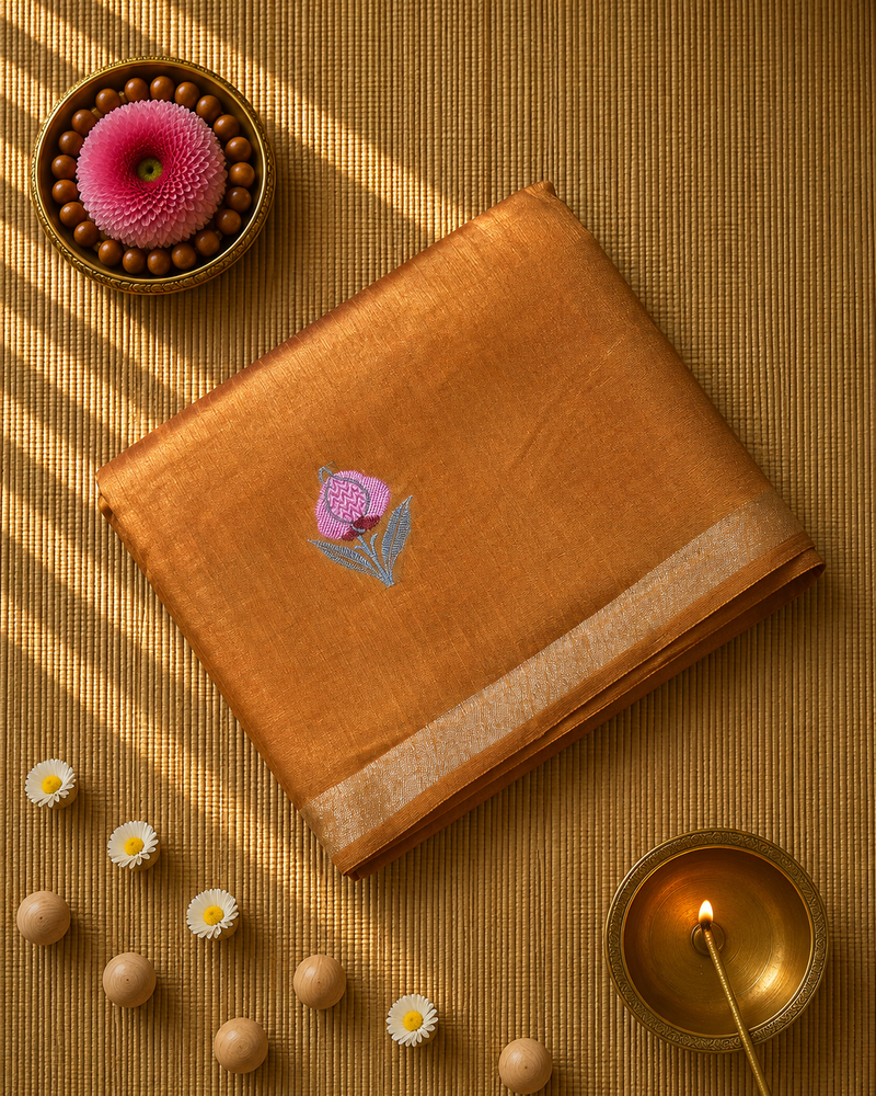 Pure Raw Silk Saree  in Jamdani Weaving