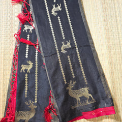 Soft Viscose Jute Saree with Rich Pallu