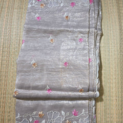 Crush Tissue Saree with Embroidery