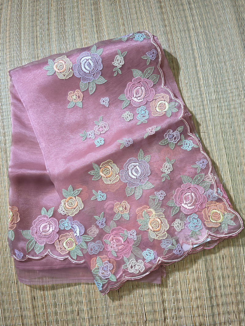 Organza Tissue Saree with Pretty Florals