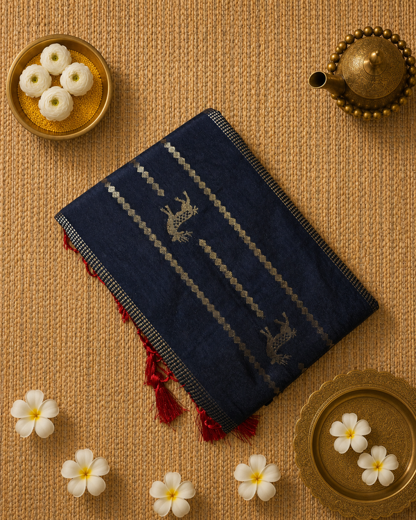 Soft Viscose Jute Saree with Rich Pallu