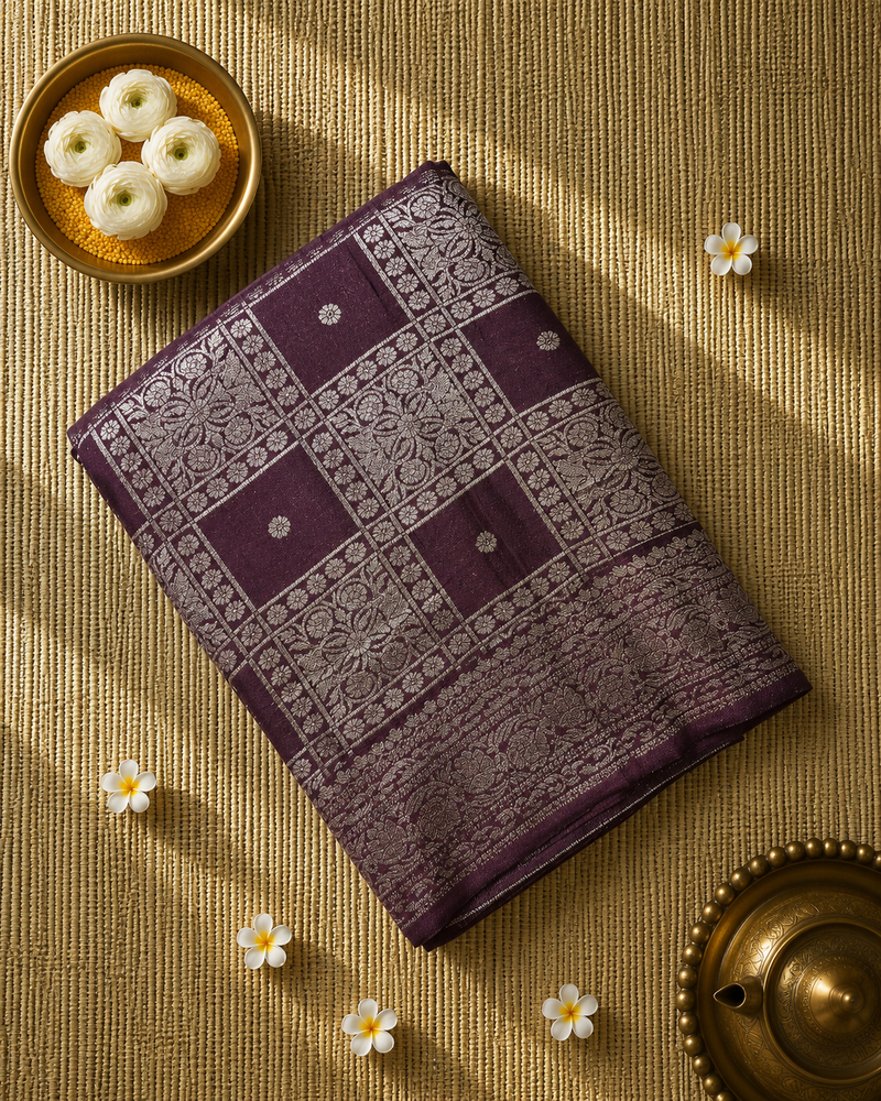 Crepe Jacquard Saree