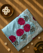 Pure Raw Silk Saree with Scallop Border and Embroidery