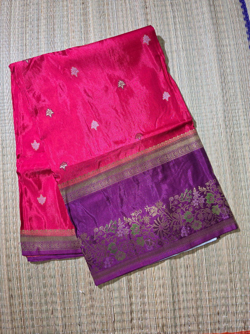 Pure Viscose Saree with Traditional Weaving and Gap Border