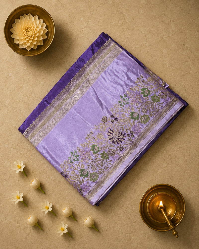 Pure Viscose Saree with Traditional Weaving and Gap Border