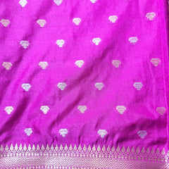 Banarasi Chinon Gorgette Saree with Contrast Blouse
