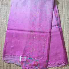 Ombre Shaded Kota Silk Saree with Kalamkari Blouse