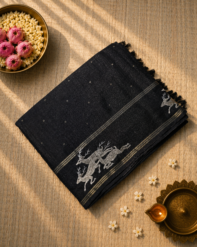 Tussar Silk with Embroidery