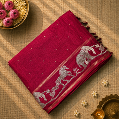 Tussar Silk Saree with Embroidery