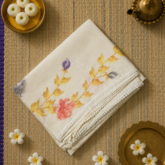 Cotton Kota Saree with Digital Print and Embroidery