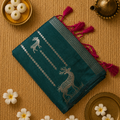 Soft Viscose Jute Saree with Rich Pallu