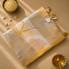Pure Organza and Tissue Digital Printed Saree with Satin Blouse