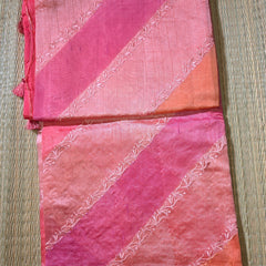 Pure Raw Kora Silk in Rangkat with Embroidery