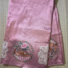 Pure Kora Tissue Saree with Beautiful Embroidery