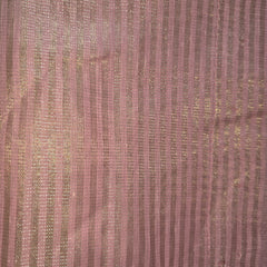 Pink Linen Tissue Saree with all over Applique work