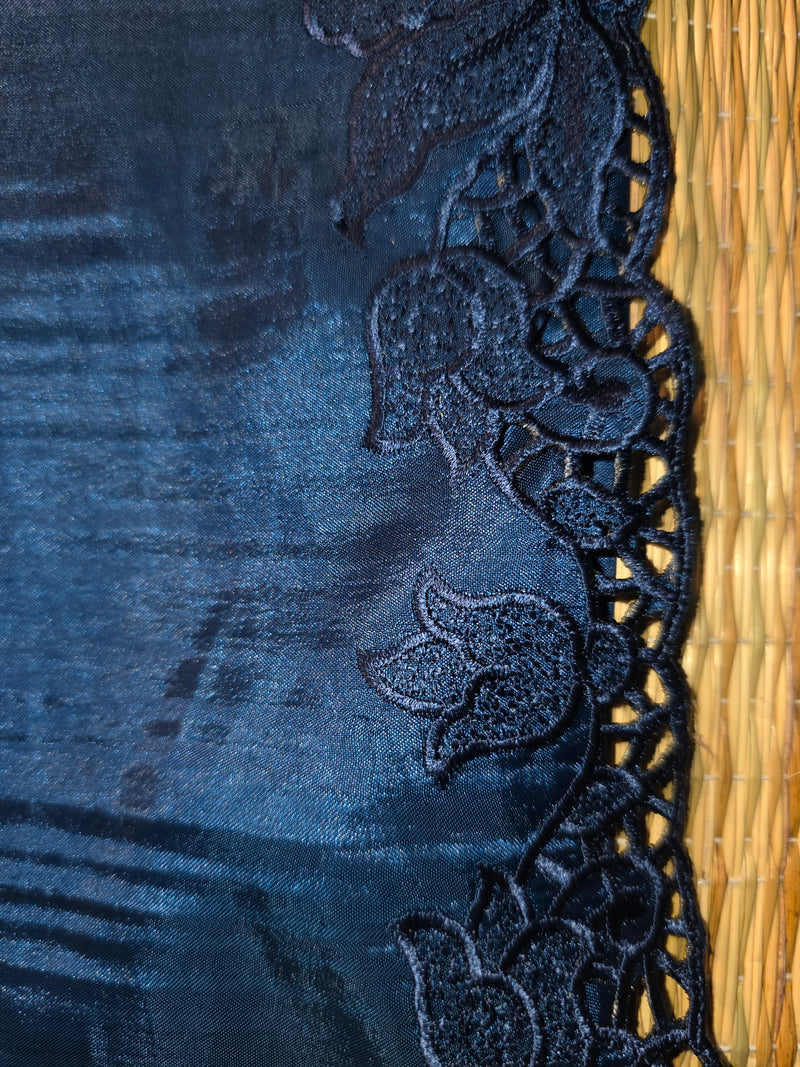 Pure Raw Silk Saree with Embroidery