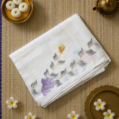 Cotton Kota Saree with Digital Print and Embroidery
