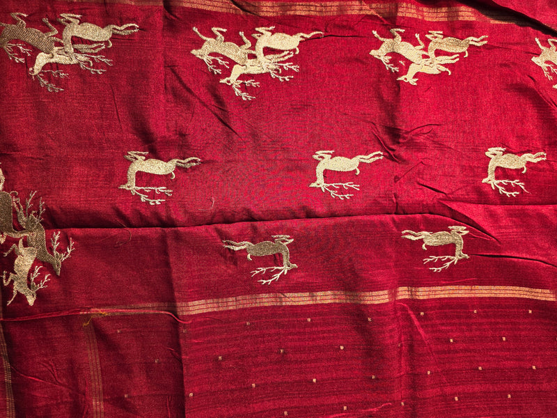 Tussar Silk with Embroidery