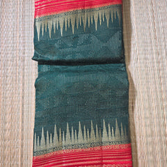 Premium Semi Mysore Crepe with Vintage Temple Border and Rich Pallu