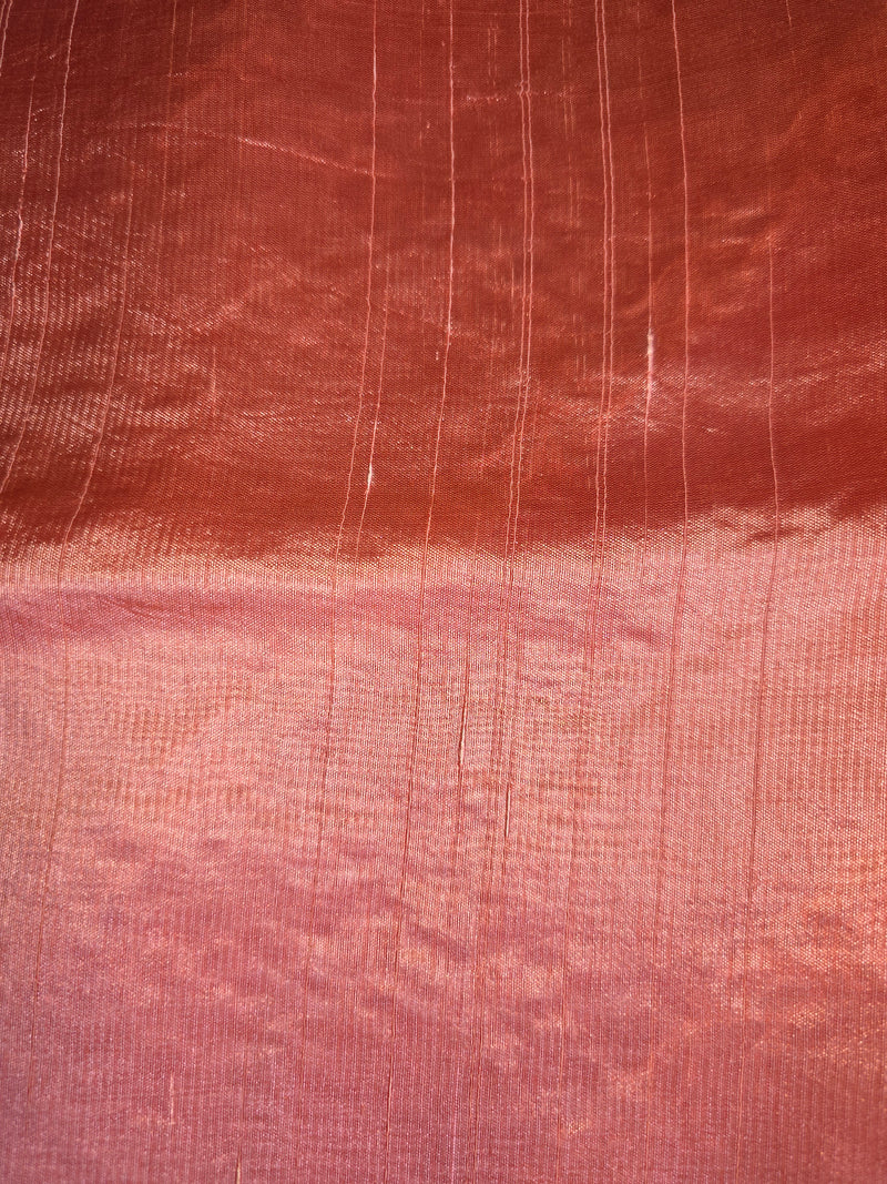 Pure Raw Kora Silk in Rangkat with Embroidery